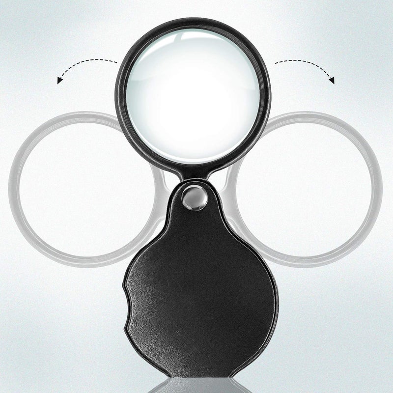 Wapodeai 2pcs 10x Small Pocket Magnify Glass, Apply to Reading, Science, Jewelry, Hobbies, Books - Image 2